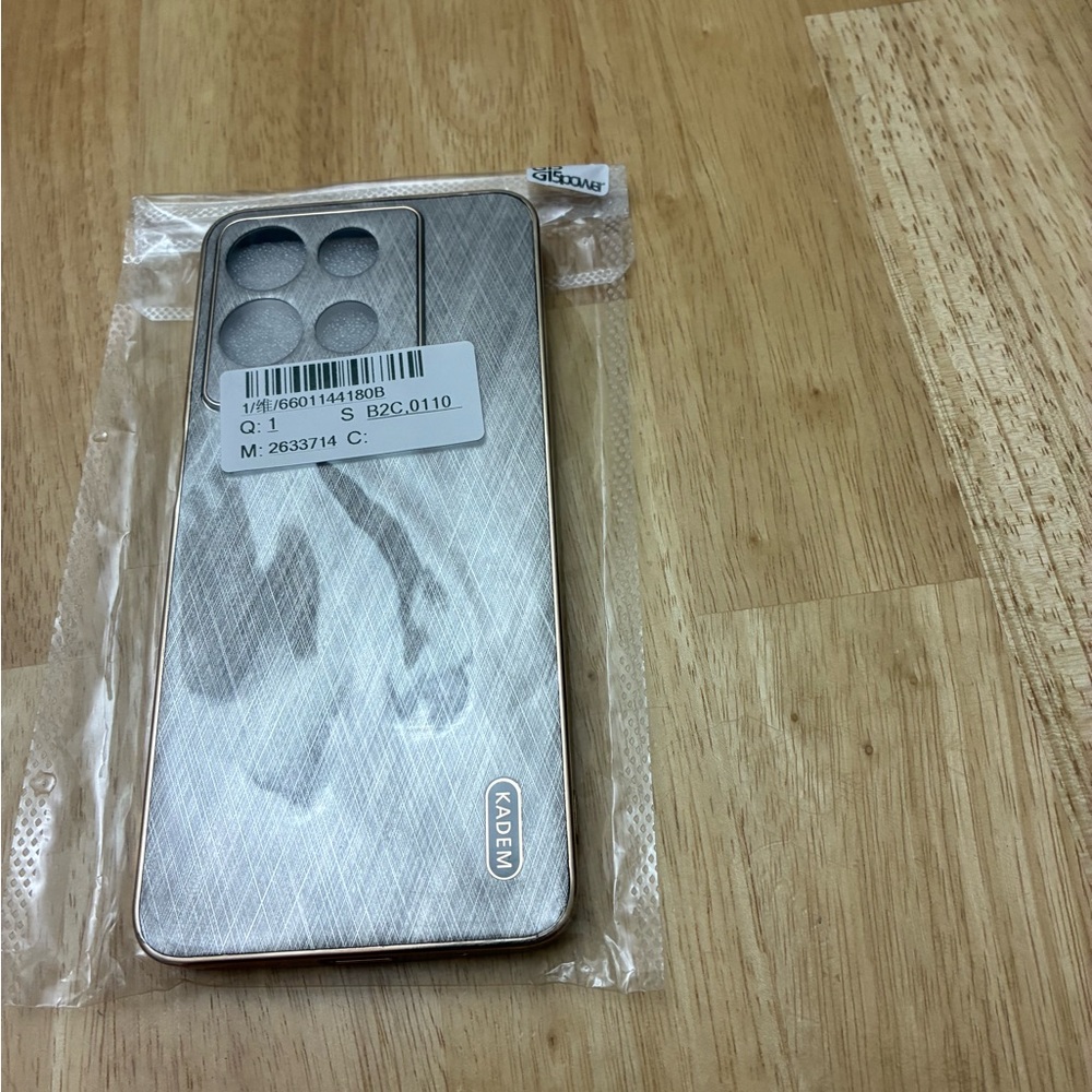 KADEM Grey/gold Phone Case for Motorola G15